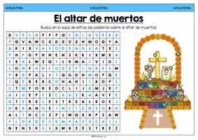 Vorschau - Arbeitsblätter - El Día de los Muertos - Sopa de letras (Altar) - Seite 3