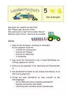 Vorschau - Stundenentwürfe - Landwirtschaft 5 - Die Arbeit des Landwirtes im Ackerjahr - Deckblatt