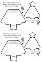 Vorschau - Mal- und Bastelvorlagen - Weihnachtsbaum Kunstprojekt - Mein Name - Bastelvorlage inklusive Cliparts - Seite 3