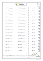 Vorschau - Arbeitsblätter - Addition & Subtraktion im Zahlenraum 100 - Klapptest - Seite 1