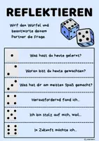 Vorschau - Arbeitsblätter - Reflektieren mit dem Würfel - kooperatives Reflektieren - Seite 1