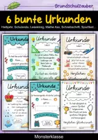 Vorschau - Anderer Materialtyp - 6 verschiedene Monster Urkunden für die Monsterklasse - Deckblatt