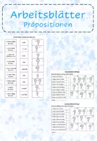 Vorschau - Arbeitsblätter - Präpositionen des Ortes Arbeitsblätter - preposiciones de lugar - Deckblatt