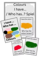 Vorschau - Spiele - Englisch "Colours" - Spiel "I have..who has?" - Deckblatt