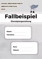 Vorschau - Arbeitsblätter - Fallbeispiel Dienstplangestaltung - Deckblatt