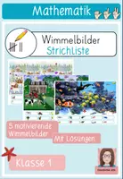 Vorschau - Arbeitsblätter - Wimmelbilder Strichliste Klasse 1 - Deckblatt