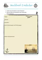 Vorschau - Arbeitsblätter - Steckbrief: Entdecker (Vorlage) - Deckblatt