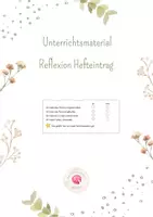 Vorschau - Aufgabenkarten - Reflexion Hefteintrag mit Zielsetzung - Deckblatt