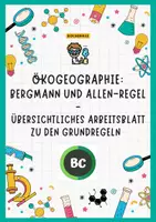 Vorschau - Arbeitsblätter - Bergmann- und Allen-Regel - Arbeitsblatt / Unterrichtsmaterial - Deckblatt