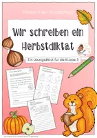 Vorschau - Unterrichtsreihen - Diktate in der Grundschule - Herbstdiktat für Klasse 3 - Deckblatt