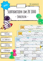 Vorschau - Spiele - Im Zahlenraum 1000 subtrahieren - Mathe-Spiel (Snakes) - Deckblatt
