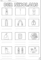 Vorschau - Arbeitsblätter - Wörterliste "Der Nikolaus" Advent - mit Wörtertabelle - DaZ / DaF / Deutsch - Seite 3