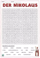 Vorschau - Arbeitsblätter - Suchsel / Suchspiel "Der Nikolaus" Advent - DaZ / DaF / Deutsch - Seite 1