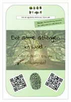 Vorschau - Arbeitsblätter - Exit Game: Gefangen im Wald, QR Codes, Blattbestimmung, Nahrungsbeziehung,... - Deckblatt