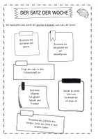 Vorschau - Arbeitsblätter - Materialpaket: Satz der Woche mit Übersichtsblättern - Deckblatt