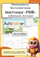 Vorschau - Arbeitsblätter - Materialpaket "Wichtige Wörter-Wortbaustein FAHR" - Seite 1