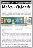 Vorschau - Mal- und Bastelvorlagen - Winter-Girlande - Bastelprojekt - Seite 1