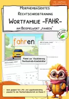 Vorschau - Arbeitsblätter - Wortbaustein FAHR - FAHRen-Worttraining - Deckblatt
