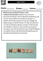 Vorschau - Merkblätter - Bedürfnissee in der Volkswirtschaftslehre: Treiber wirtschaftlichen Handelns - Seite 1