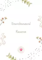 Vorschau - Poster - Klassenrat Protokoll und Anliegen - Deckblatt