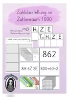 Vorschau - Arbeitsblätter - Zahldarstellung im ZR 1000 3.Kl. - Deckblatt