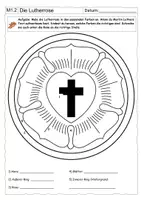 Vorschau - Arbeitsblätter - Die Lutherrose (4 Arbeitsblätter) - Seite 1