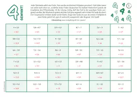 Vorschau - Arbeitsblätter - Addition & Subtraktion von Dezimalzahlen - Spiel - Seite 2