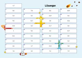 Vorschau - Arbeitsblätter - Addition & Subtraktion von Dezimalzahlen - Paket (8 Spiele + 3 AB) - Seite 3