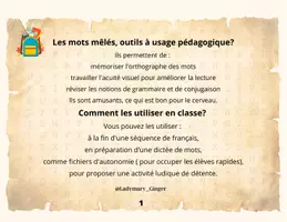 Aperçu - Feuilles d'exercices - Les mots mêlés de Lady Ginger T1 - Page 1