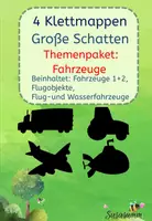 Vorschau - Arbeitsblätter - 4 Klettmappen große Schatten zuordnen Themenpaket Fahrzeuge - Deckblatt