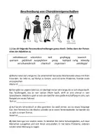 Vorschau - Arbeitsblätter - Wortschatzübung Charaktereigenschaften - Deckblatt