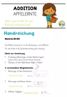 Vorschau - Arbeitsblätter - Addition mit Zehnerüberschreitung – Arbeitsblätter & Tafelmaterial ZR 100 (2. Klasse) - Apfelernte - Seite 1