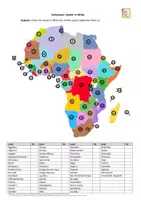 Vorschau - Bildkarten - Arbeitsblatt: Länder in Afrika (mit Lösung) - Deckblatt