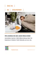Vorschau - Unterrichtsreihen - A2-Kurs: Gesundheit/ Modalverben Präteritum/ wenn, weil, dass (Lektion 06) - Deckblatt
