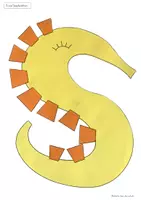 Vorschau - Mal- und Bastelvorlagen - Buchstabentier S wie Seepferdchen – Buchstabenheft Grundschule (Klasse 1) | Buchstabeneinführung, Bastelvorlage & Anfangsunterricht - Seite 1