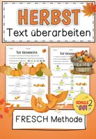 Vorschau - Arbeitsblätter - Herbst / Text überarbeiten / FRESCH Methode - Deckblatt