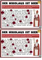 Vorschau - Aufgabenkarten - Kleckskartei / Klecksaufgaben "Der Nikolaus" Advent - DaZ / DaF / Deutsch - Seite 1