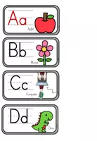 Vorschau - Präsentationen/Tafelbilder - Anlautkärtchen ABC - Buchstaben kennenlernen - Kindergarten - Seite 1