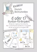 Vorschau - Unterrichtsreihen - d oder t Rundum Förderpaket Rechtschreiben für Deutschunterricht und LRS-Förderung - Deckblatt