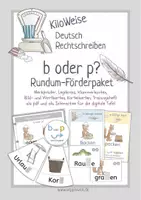 Vorschau - Unterrichtsreihen - b oder p? Rundum Förderpaket Rechtschreiben für Deutschunterricht und LRS-Förderung - Deckblatt
