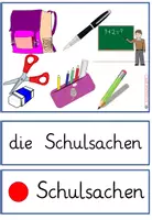 Vorschau - Präsentationen/Tafelbilder - Bild-Wortkarten Schulsachen für DaZ und DaF mit Interactive - Seite 1