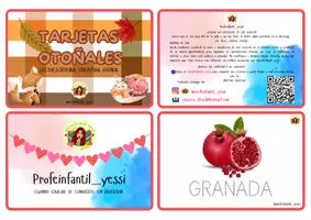 Vista previa - Unidades / Secuencias / Situaciones de Aprendizaje - TARJETAS OTOÑALES DE LECTOESCRITURA - Portada