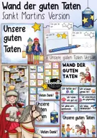 Vorschau - Mal- und Bastelvorlagen - Gute Taten Wand / Sankt Martin Version - Gemeinschaft & Engagement - Deckblatt