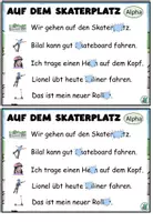 Vorschau - Aufgabenkarten - Kleckskartei / Klecksaufgaben "Auf dem Skaterplatz" Im Park - DaZ / DaF / Deutsch - Seite 3