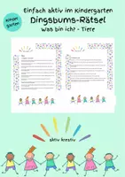 Vorschau - Spiele - Einfach aktiv im Kindergarten: Dingsbums-Rätsel zum Thema „Tiere“ - Deckblatt