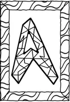 Vorschau - Mal- und Bastelvorlagen - Mosaik-Buchstaben-Ausmalbilder - Seite 2