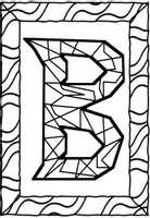 Vorschau - Mal- und Bastelvorlagen - Mosaik-Buchstaben-Ausmalbilder - Seite 3