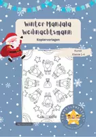 Vorschau - Arbeitsblätter - Winter Mandala Weihnachtsmann Kunst Ausmalbild - Deckblatt
