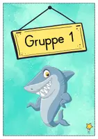 Vorschau - Bildkarten - Gruppenschilder + Stationsschilder - Hai für die Haiklasse - Seite 1