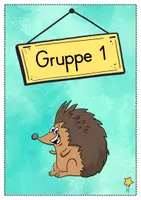 Vorschau - Bildkarten - Gruppenschilder + Stationsschilder - Igel für die Igelklasse - Seite 1